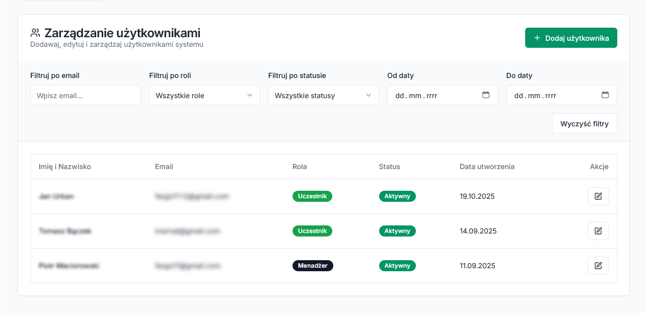 KursyEdu - Panel administracyjny platformy