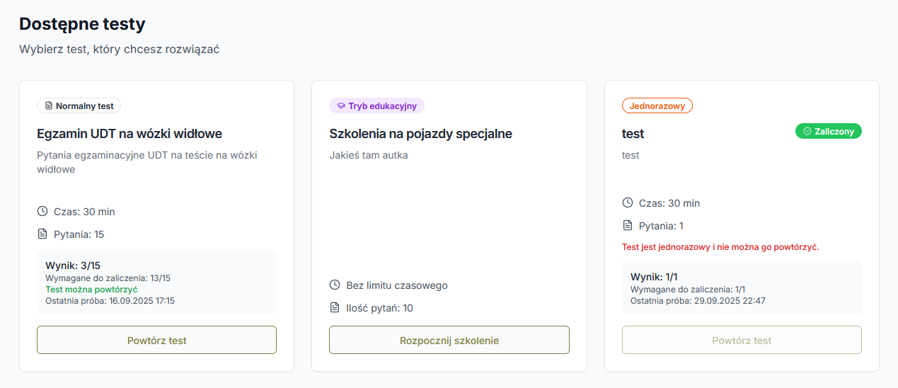 KursyEdu - Panel kursanta platformy